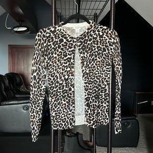 J Crew Leopard Cardigan - Size XS 🐆🤎🖤